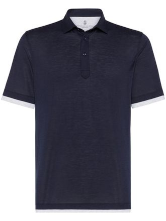 Brunello Cucinelli Jersey poloshirt - Blauw