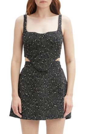 Bardot Lyna Tweed Miniskirt in Black at Nordstrom, Size X-Small
