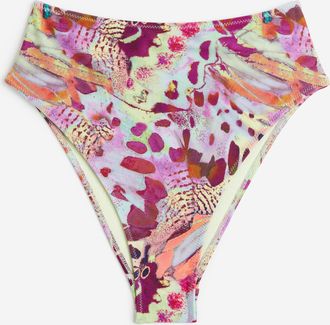 H&M Bikinihose Brazilian - Lila/Gemustert