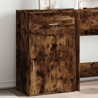 vidaXL Armario Almacenaje Madera Ingenier&iacute;a Roble Ahumado 56,5x39x90cm Vidaxl