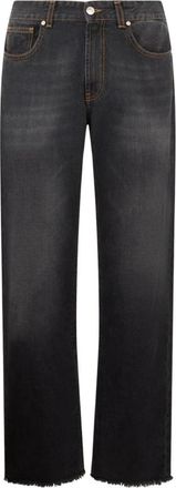 GCDS Wirdo Denim Straight Broeken - Heren - Regular Fit Jeans - Zwart - W32 - Denim - Jeans