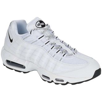 Nike Air Max 95 Synthetic Textile Mens Low Top Trainers - White Black - Size:UK 9.5