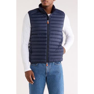 Save The Duck Remo Water Resistant Packable Puffer Vest in Navy Blue at Nordstrom Rack, Size Xxx-Large