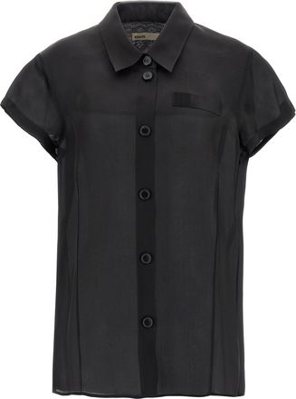 Khaite Black Silk Womens Blouse