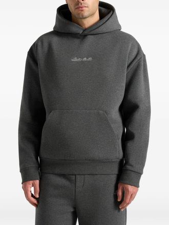 Mani&egrave;re De Voir Ollie logo-embroidered hoodie - Grey