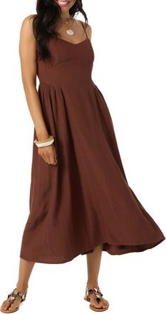 O'Neill Linden Sundress in Coconut Brown at Nordstrom, Size Xx-Large