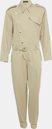 Barbara Bui Barbara Bui Beige Cotton Belted Jumpsuit