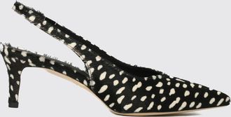 Semicouture D&eacute;collet&eacute; slingback in cavallino animalier con tacco a spillo