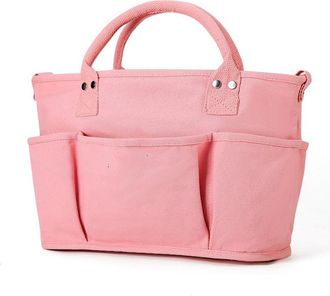 Generic Womens Canvas Tote Bag Spacious Capacity Mom Bags Practical Ladies Work Handbag with Detachable Shoulder Strap (Pink,One Size)