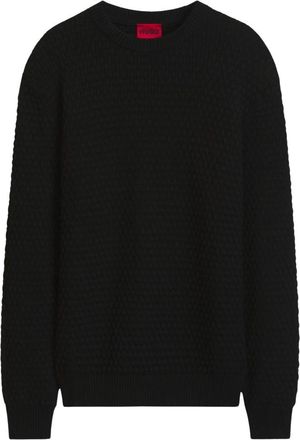 HUGO BOSS Trui met ronde hals - Heren - Ronde hals truien - Zwart - S - Truien & Vesten
