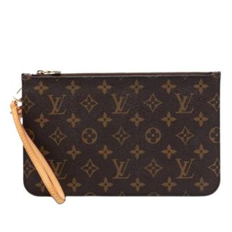 Louis Vuitton Pre-owned Clutches, female, Brown, Size: ONE SIZE Pre-owned Monogram Canvas Pouch