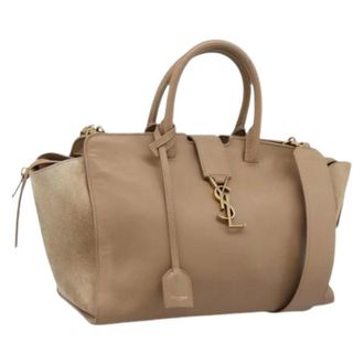 Saint Laurent Bolso Tote Pre-owned - Pre-owned - Mujer - Beige - ONE SIZE