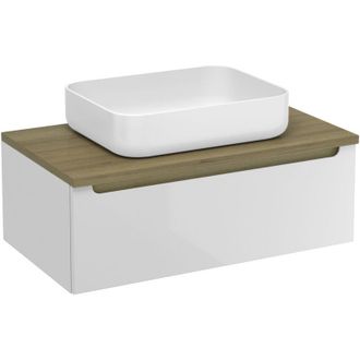 Puma Mobile bagno Natural Stilla 80x30x45 cm bianco (STILLAD08005DBK) - Naturel