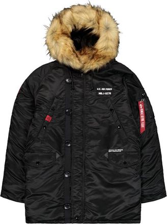 Alpha Industries Alpha Industries Mens N-3B Airborne Winter Jacket - Black - Size Medium