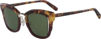 Ferragamo Zonnebril - Dames - Zonnebrillen - Bruin - 48 MM - Accessoires