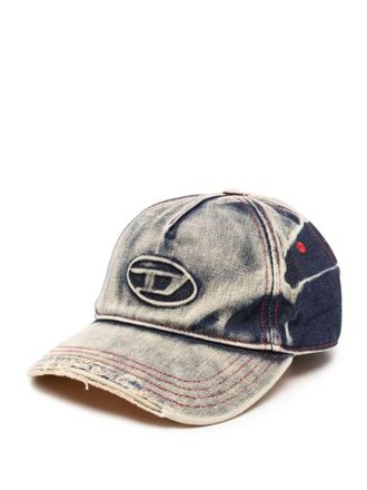 Diesel Cappello In Cotone Blu C-Seymon