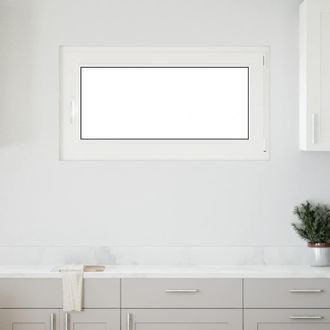 Berkfield Home Basement Window RISOR 110x50 cm Tilt&Turn DIN Right White