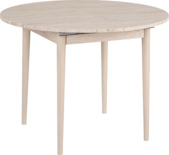 Hanah Home Tavolo Da Pranzo Allungabile In Legno viona 100 X 100 X 75 Cm - Travertino