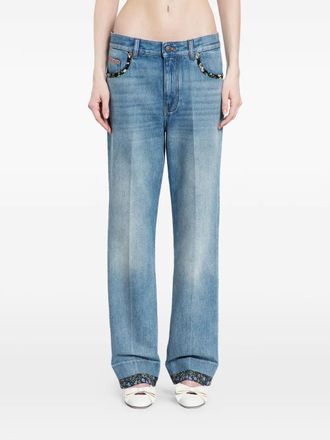 Valentino Garavani Jeans met bloemenprint - Blauw