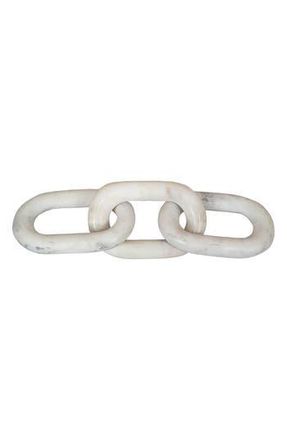 R16 Home Marble Chain Sculpture in White at Nordstrom Rack