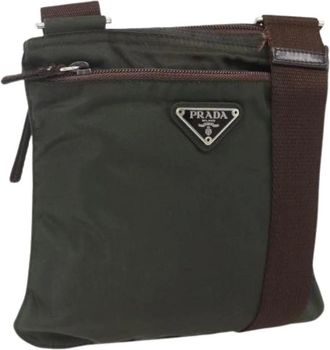 Prada Pre-owned Cross Body Bags, female, Green, Size: ONE SIZE Pre-owned Vintage Cross Body Bag