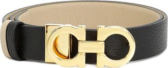 Ferragamo Cintura reversibile Gancini - Toni neutri