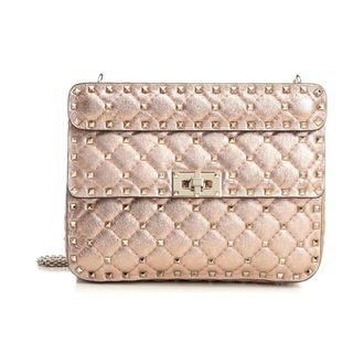 Valentino Garavani Rockstud Spike Medium Shoulder Bag - female - Valentino Garavani - Shoulder Bags - Pink - ONE SIZE - Bags