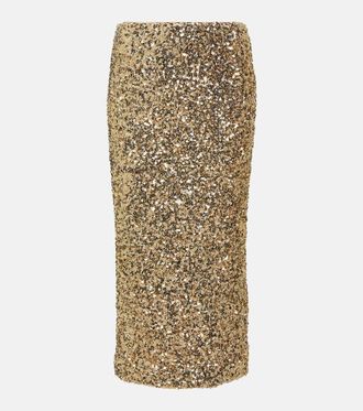 スカート FABIANA FILIPPI Taffeta skirt Gold Fabiana Filippi Taffeta Skirt - Gold | Garmentory