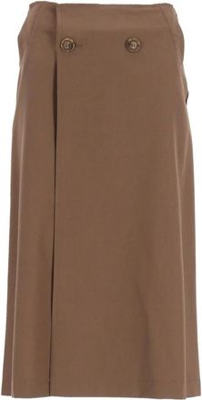 Maison Margiela Rokken - Dames - Midirokken - Bruin - XS - Rokken
