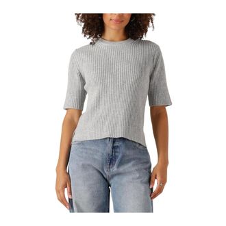 Object Object, Truien & Vesten, Dames, Grijs, XL, O-neck Knit Sweater in Grijs