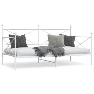 Berkfield Home Day Bed without Mattress White 107x203 cm Steel