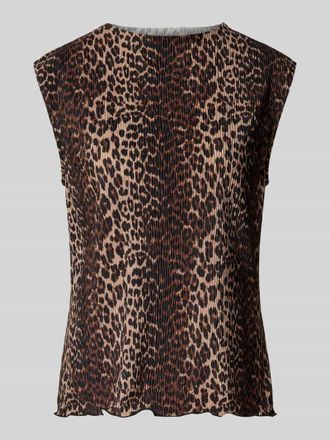 Pieces Slim Fit Top mit Cr&ecirc;pe-Verarbeitung Modell FLORA in Sand, Gr&ouml;&szlig;e M