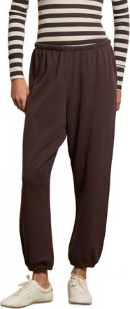 perfectwhitetee Johnny Ankle Length Sweatpant In Cocoa Powder
