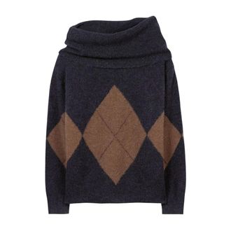 Luisa Cerano Gebreide trui met ronde hals - Dames - Truien - Blauw - Maat: L