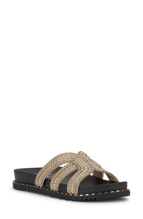 Jessica Simpson Colyve Slide Sandal in Light Gold at Nordstrom, Size 10