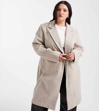 New Look Plus New Look Curve - Cappotto formale sfoderato color visone-Neutro