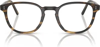 Oliver Peoples Round Tortoiseshell Eyeglasses with Keyhole Bridge