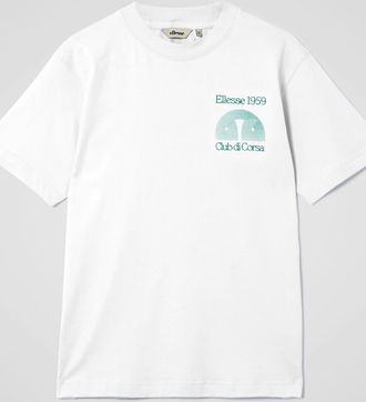 Ellesse Mens Club Di Corsa Tee - White - Size: 38