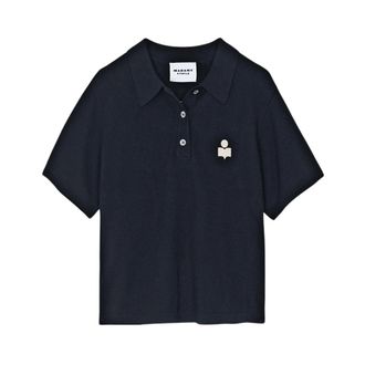 Isabel Marant Polo Shirts, female, Blue, Size: 2XS Polo Alth&eacute;a