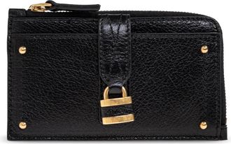 Chlo&eacute; Leren Kaarthouder - Dames - Portefeuilles - Zwart - ONE Size - Leer - Accessoires