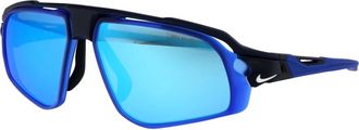 Nike Flyfree Zonnebril - Heren - Zonnebrillen - Blauw - 59 MM - Leer - Accessoires