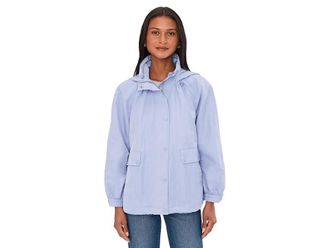 Avec Les Filles Balloon Rain Bomber Womens Jacket Periwinkle : SM, Nylon