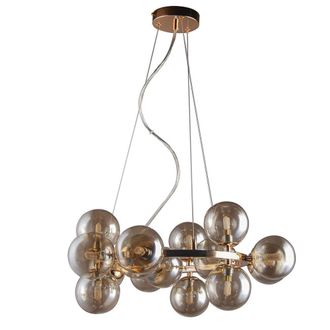 Netlighting Marbelio Modern 15 Light Globe Pendant Ceiling Light G9 in Gold