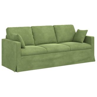 vidaXL Sof&aacute; Verde Claro 198 X 78 X 80 Cm Terciopelo Vidaxl