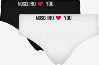 Moschino Set 2 slip in jersey stretch My Valentine - Nero