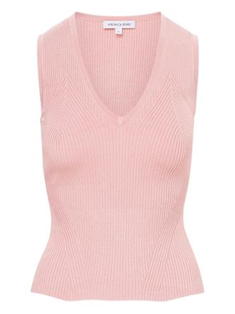 Veronica Beard Sid knitted top - women - Rayon - M - Pink