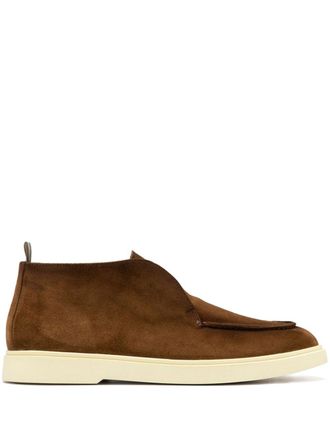 Officine Creative suede low-top sneakers - Brown