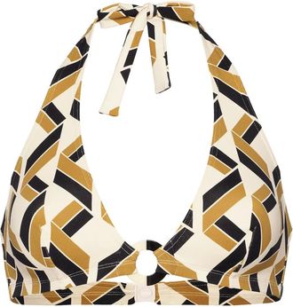 Eres Top bikini Dimension a triangolo con stampa geometrica - Bianco