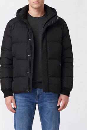 Add Quilted Nylon Short Down Jacket with Ped Hood and Concealed Closure