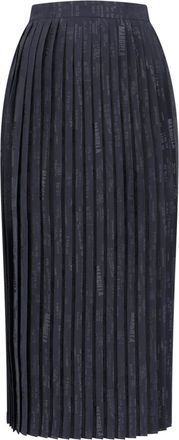 Maison Margiela Pleated Midi Skirt - Black